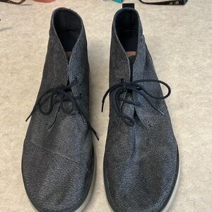 Toms Black Fabric Chukka Ankle Boots